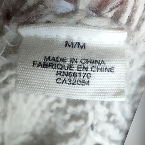 Anthropologie Sleeping On Snow Wool Blend Open Front Cardigan Beige Size Medium - Picture 6 of 11